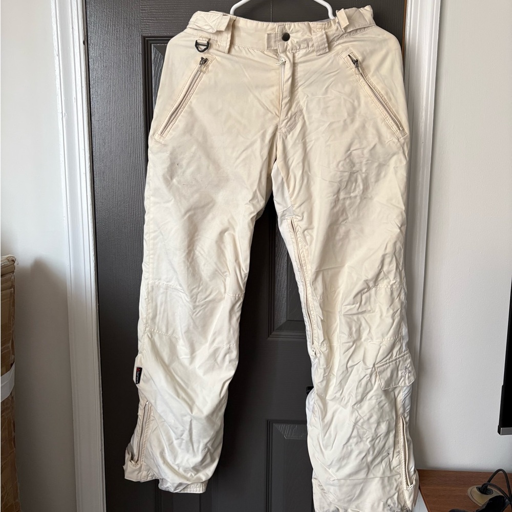 Women's Cream Cargo Pants